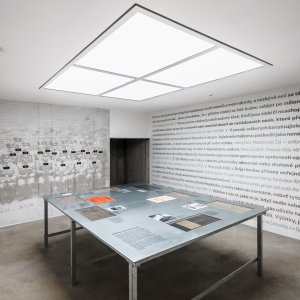 PAMÁTNÍK ZÁMEČEK PARDUBICE: Expozice - pracovna gestapa. Foto Ondřej Bouška