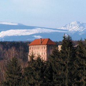 Královehradecký kraj: Hrad s pohledem na Krkonoše