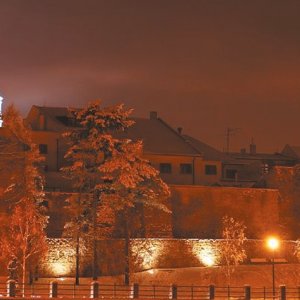 Olomoucký kraj: Zímní hradby po setmění - Přerov